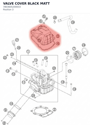 Diagram preview: VALVE COVER BLACK MATT (7803605200033)