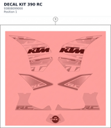 Diagram preview: DECAL KIT 390 RC (93808099000)