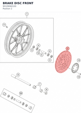Diagram preview: BRAKE DISC FRONT (90109060100)