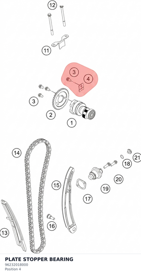 Diagram preview: PLATE STOPPER BEARING (96232018000)