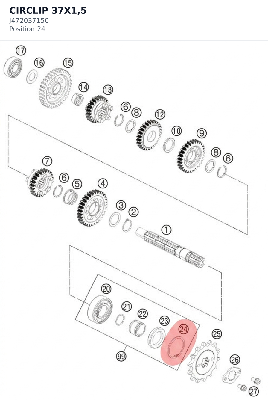 Diagram preview: CIRCLIP 37X1,5 (J472037150)
