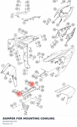 Diagram preview: DAMPER FOR MOUNTING COWLING (J650001601201)