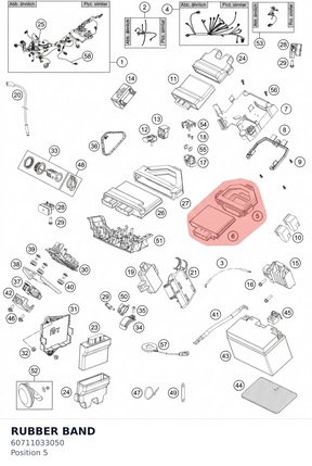 Diagram preview: RUBBER BAND (60711033050)