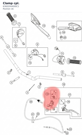 Diagram preview: Clamp cpl. (63602044000C1)
