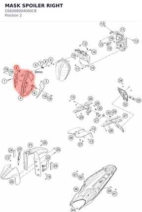 Diagram preview: MASK SPOILER RIGHT (C66008004000CB)