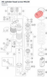 Diagram preview: HS cylinder-head screw M5x30 (50180327)