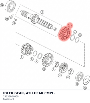 Diagram preview: IDLER GEAR, 4TH GEAR CMPL. (79133004000)