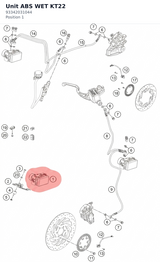 Diagram preview: Unit ABS WET KT22 (93342031044)