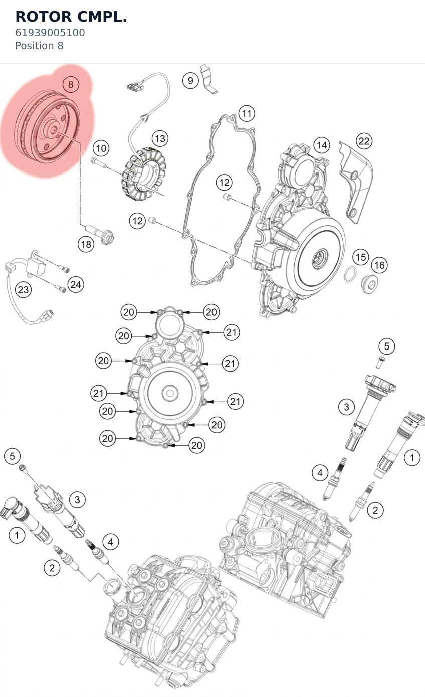Diagram preview: ROTOR CMPL. (61939005100)