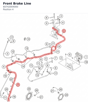 Diagram preview: Front Brake Line (60742004000)
