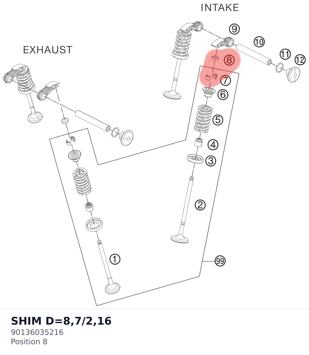 Diagram preview: SHIM D=8,7/2,16 (90136035216)