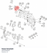 Diagram preview: hose bracket (96303099000)
