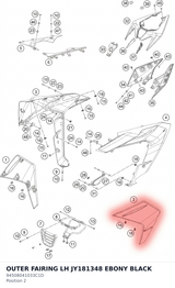 Diagram preview: OUTER FAIRING LH JY181348 EBONY BLACK (94508041033C1D)