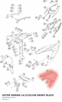 Diagram preview: OUTER FAIRING LH JY181348 EBONY BLACK (94508041033C1D)