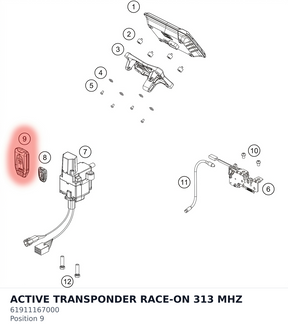 Diagram preview: ACTIVE TRANSPONDER RACE-ON 313 MHZ (61911167000)