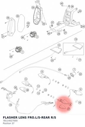 Diagram preview: FLASHER LENS FRO.L/S-REAR R/S (78114027000)
