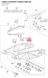 Diagram preview: CABLE SUPPORT SWING ARM     06 (60142026000)