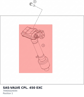 Diagram preview: SAS-VALVE CPL. 450 EXC (79405024044)