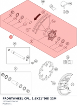 Diagram preview: FRONTWHEEL CPL. 1,6X21''DID 22M (2500900124430)