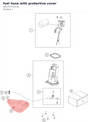 Diagram preview: fuel hose with protective cover (A60707016130)