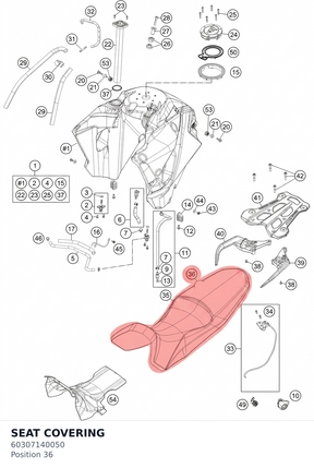 Diagram preview: SEAT COVERING (60307140050)