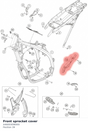 Diagram preview: Front sprocket cover (A46003096000)