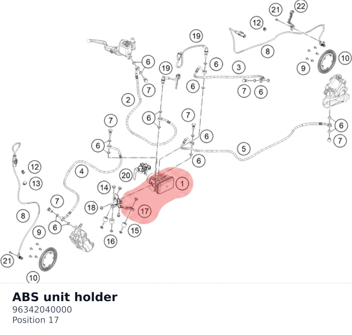 Diagram preview: ABS unit holder (96342040000)