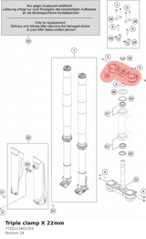 Diagram preview: Triple clamp X 22mm (7720113402204)