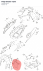 Diagram preview: Flap fender front (93008010010)