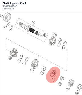 Diagram preview: Solid gear 2nd (79033002100)