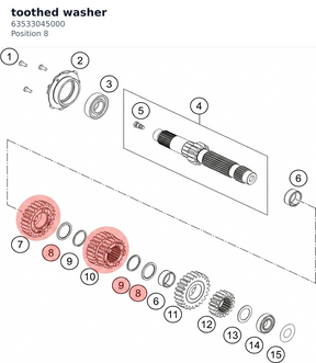 Diagram preview: toothed washer (63533045000)