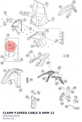 Diagram preview: CLAMP F.SPEED.CABLE D 6MM   12 (5900108510028)