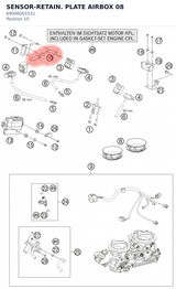 Diagram preview: SENSOR-RETAIN. PLATE AIRBOX 08 (69006001031)