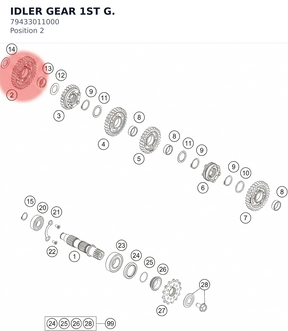Diagram preview: IDLER GEAR 1ST G. (79433011000)