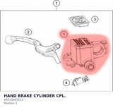 Diagram preview: HAND BRAKE CYLINDER CPL. (93513001033)