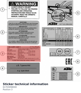 Diagram preview: Sticker technical information (61703098000)