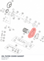 Diagram preview: OIL FILTER COVER GASKET (96338041010)