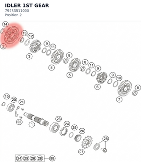 Diagram preview: IDLER 1ST GEAR (79433511000)