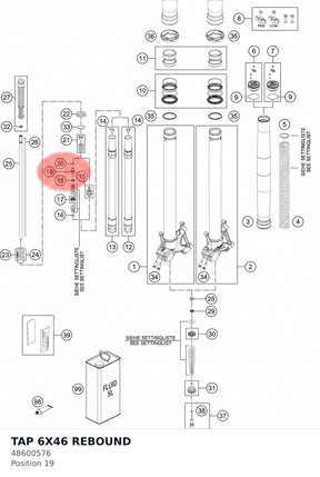 Diagram preview: TAP 6X46 REBOUND (48600576)