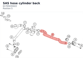 Diagram preview: SAS hose cylinder back (61705035022)