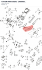 Diagram preview: COVER MAIN CABLE CHANNEL (A62611047030)