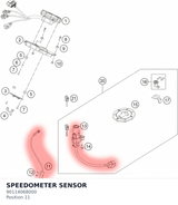 Diagram preview: SPEEDOMETER SENSOR (90114068000)