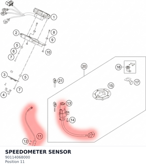 Diagram preview: SPEEDOMETER SENSOR (90114068000)