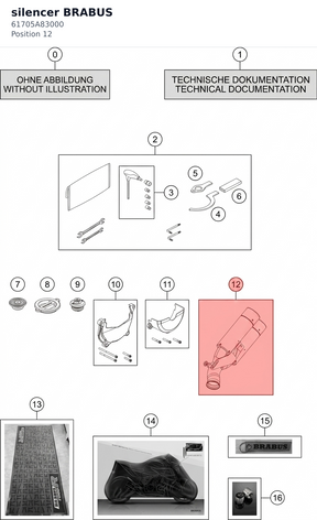 Diagram preview: silencer BRABUS (61705A83000)