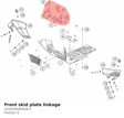Diagram preview: Front skid plate linkage (C63503090050C1)