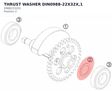Diagram preview: THRUST WASHER DIN0988-22X32X,1 (0988223201)