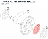Diagram preview: THRUST WASHER DIN0988-22X32X,1 (0988223201)