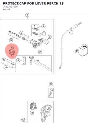 Diagram preview: PROTECT.CAP FOR LEVER PERCH 13 (76502037000)