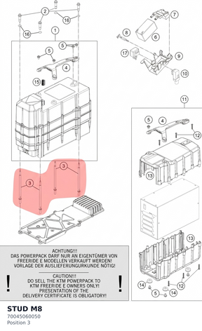 Diagram preview: STUD M8 (70045060050)