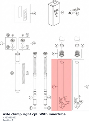 Diagram preview: axle clamp right cpl. With innertube (43570850S1)